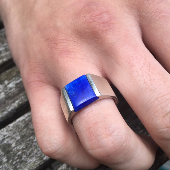 Lapis Lazuli Hexagongal Ring