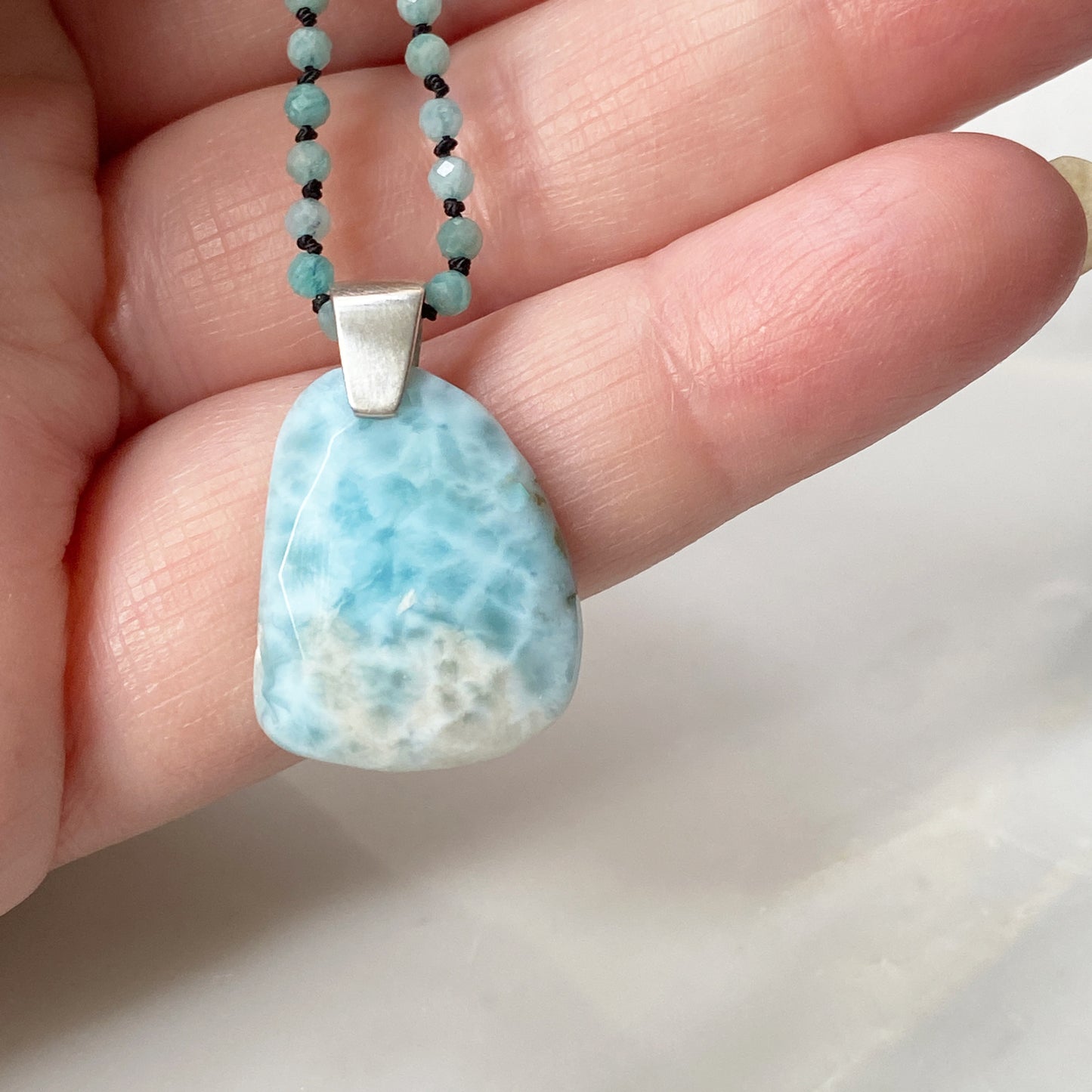 Larimar Amazonite Necklace