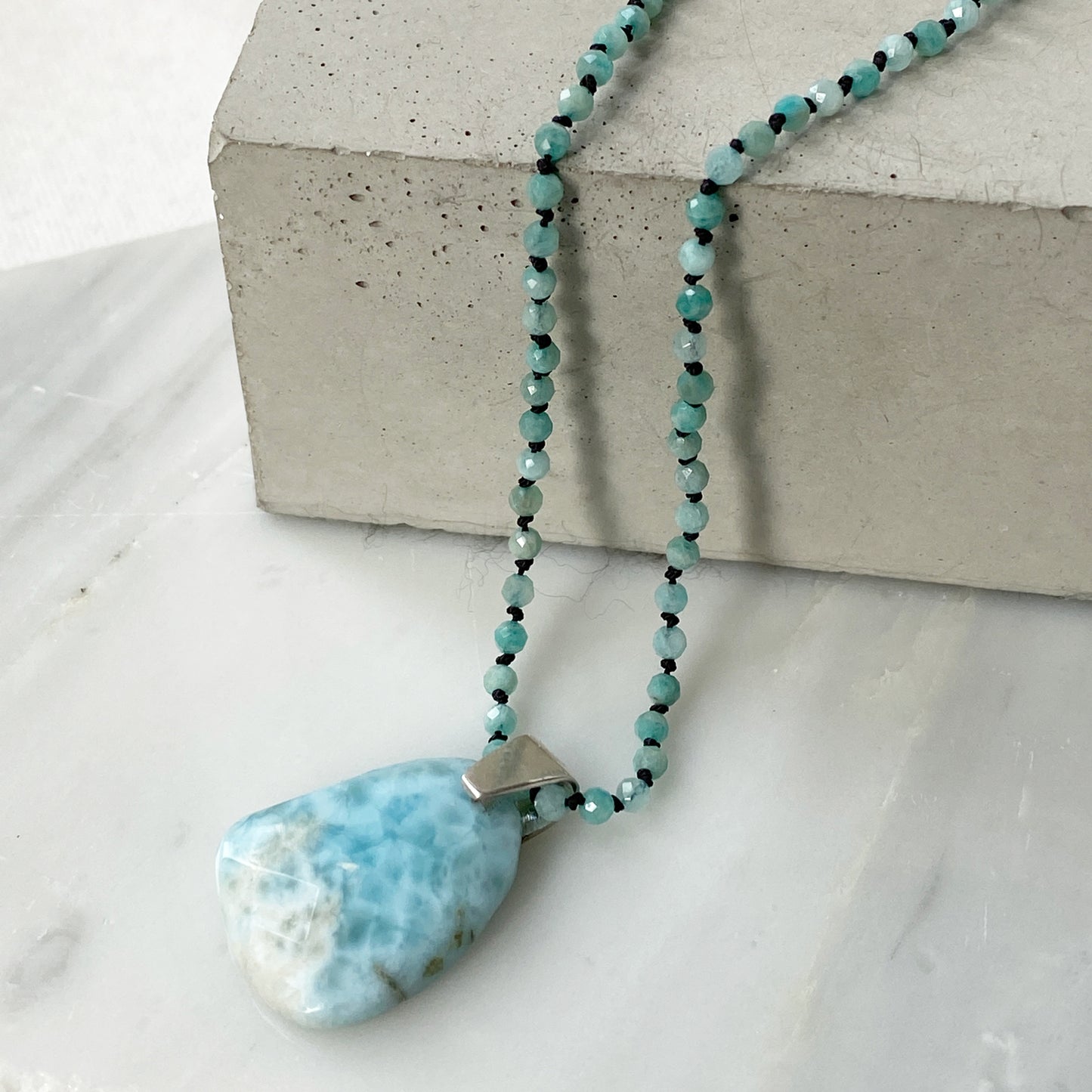 Larimar Amazonite Necklace