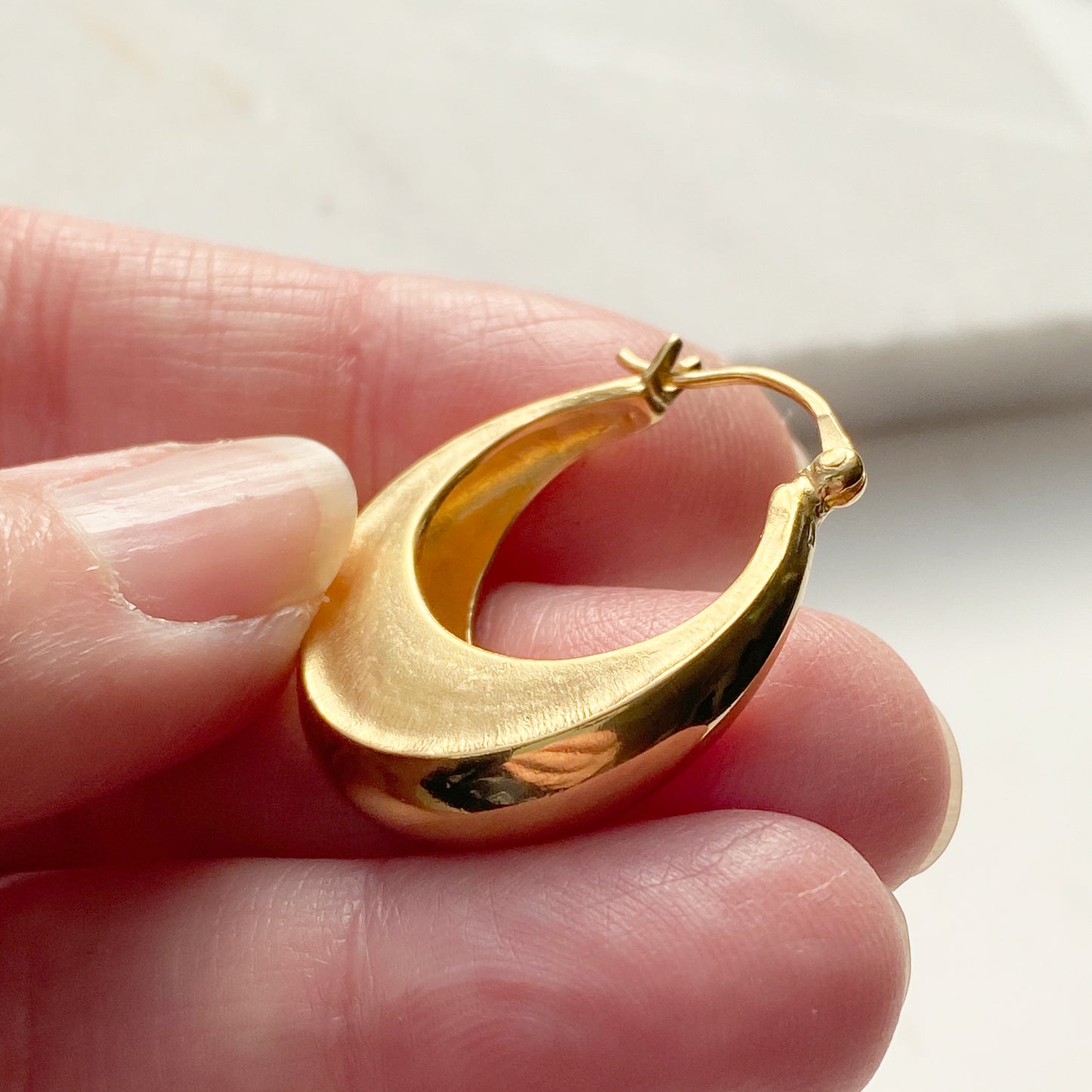 Crescent Moon Gold Hoops