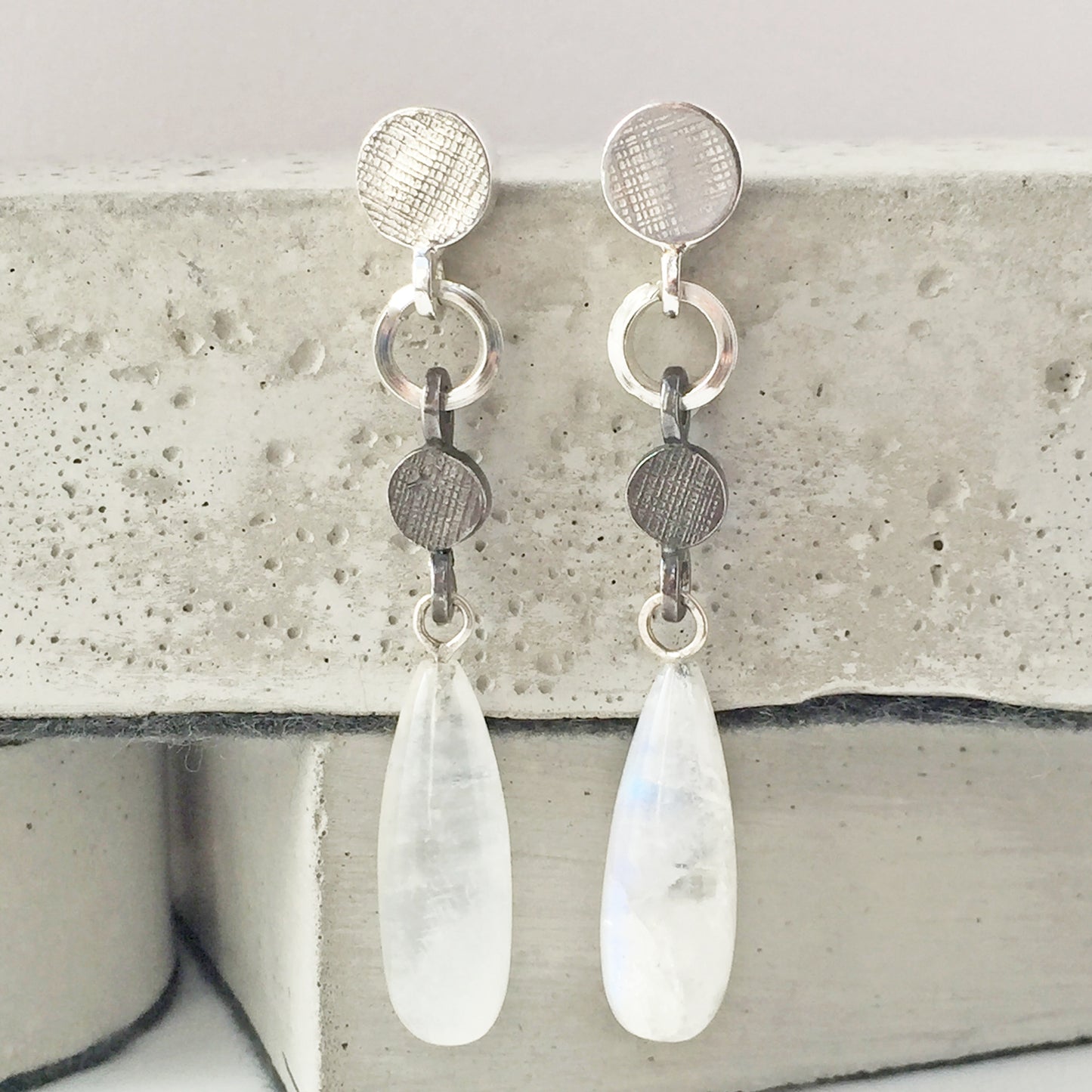 Moonstone Briolette Drop Earrings