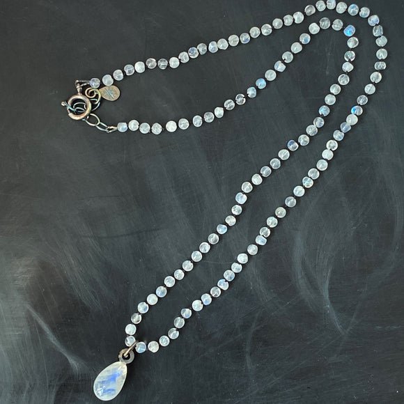 Moonstone Hand Knotted Necklace