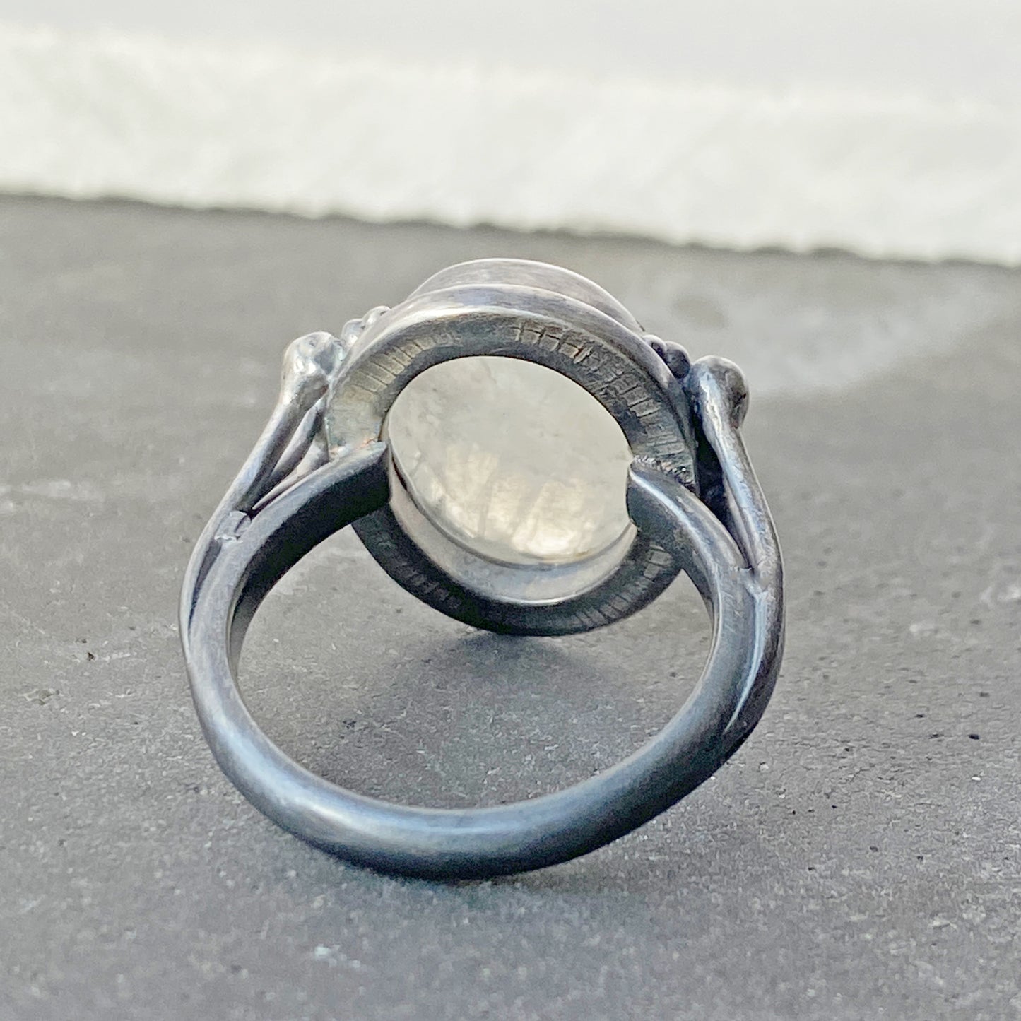 Rainbow Moonstone Bubble Ring