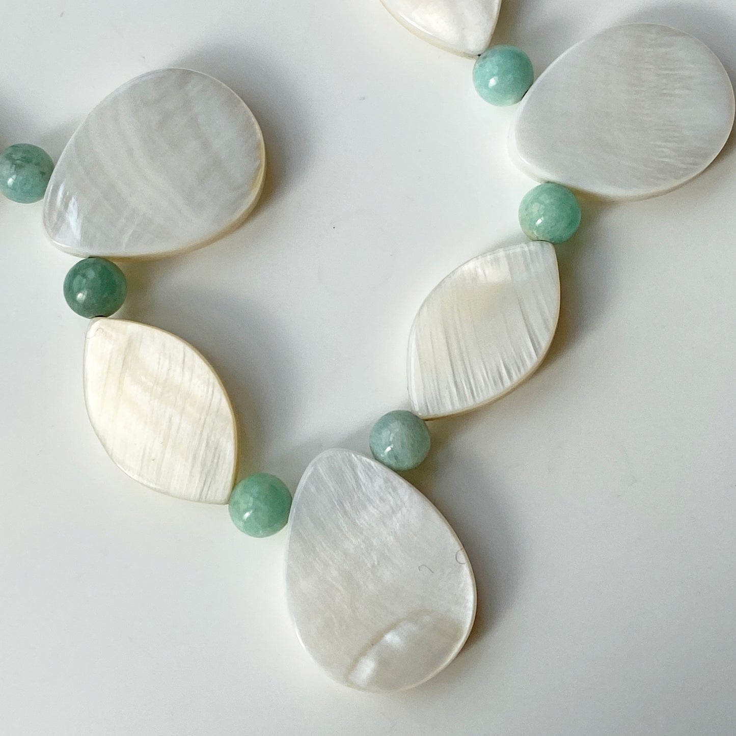 Mother of Pearl Amazonite Collar Necklace