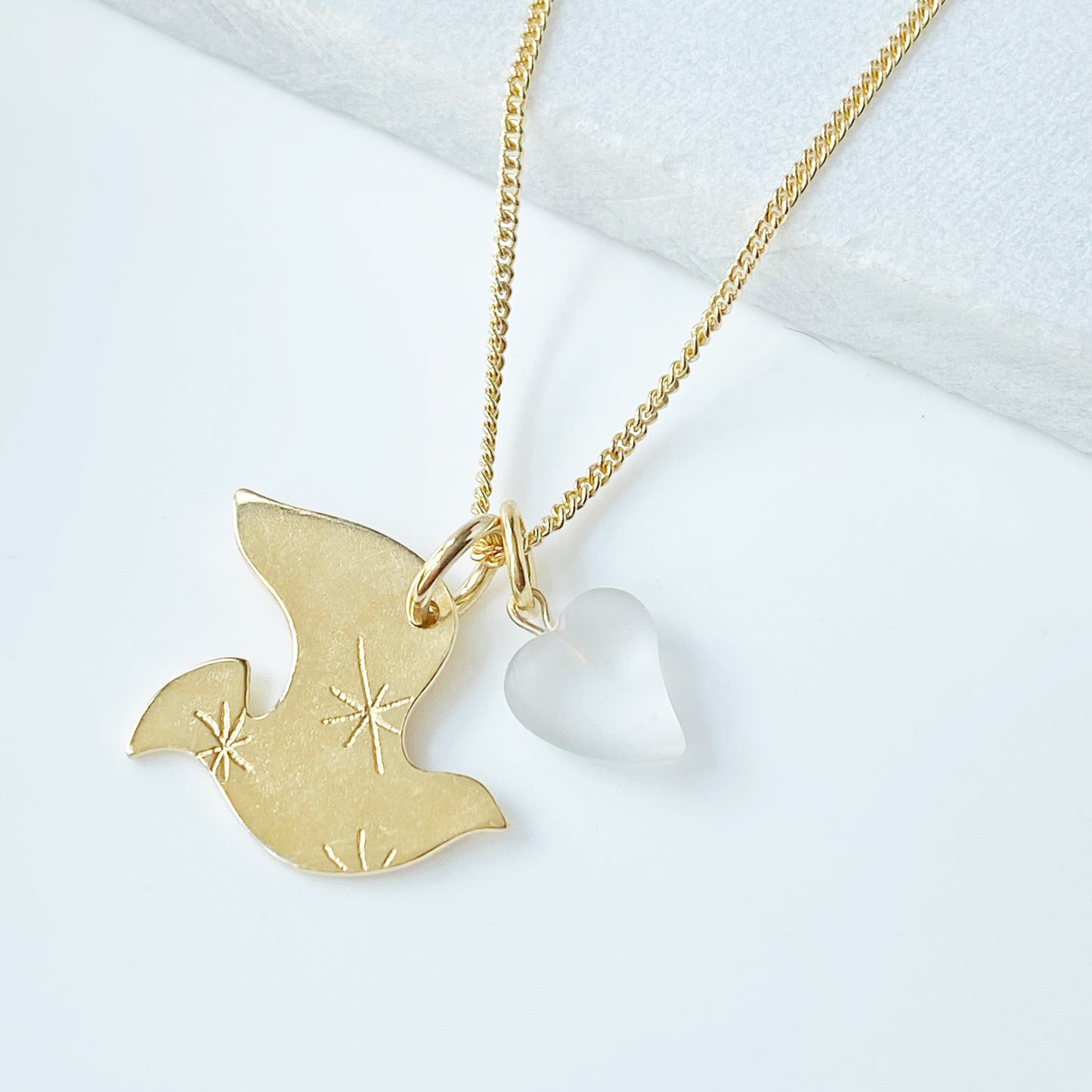 Peace Bird Gold Pendant