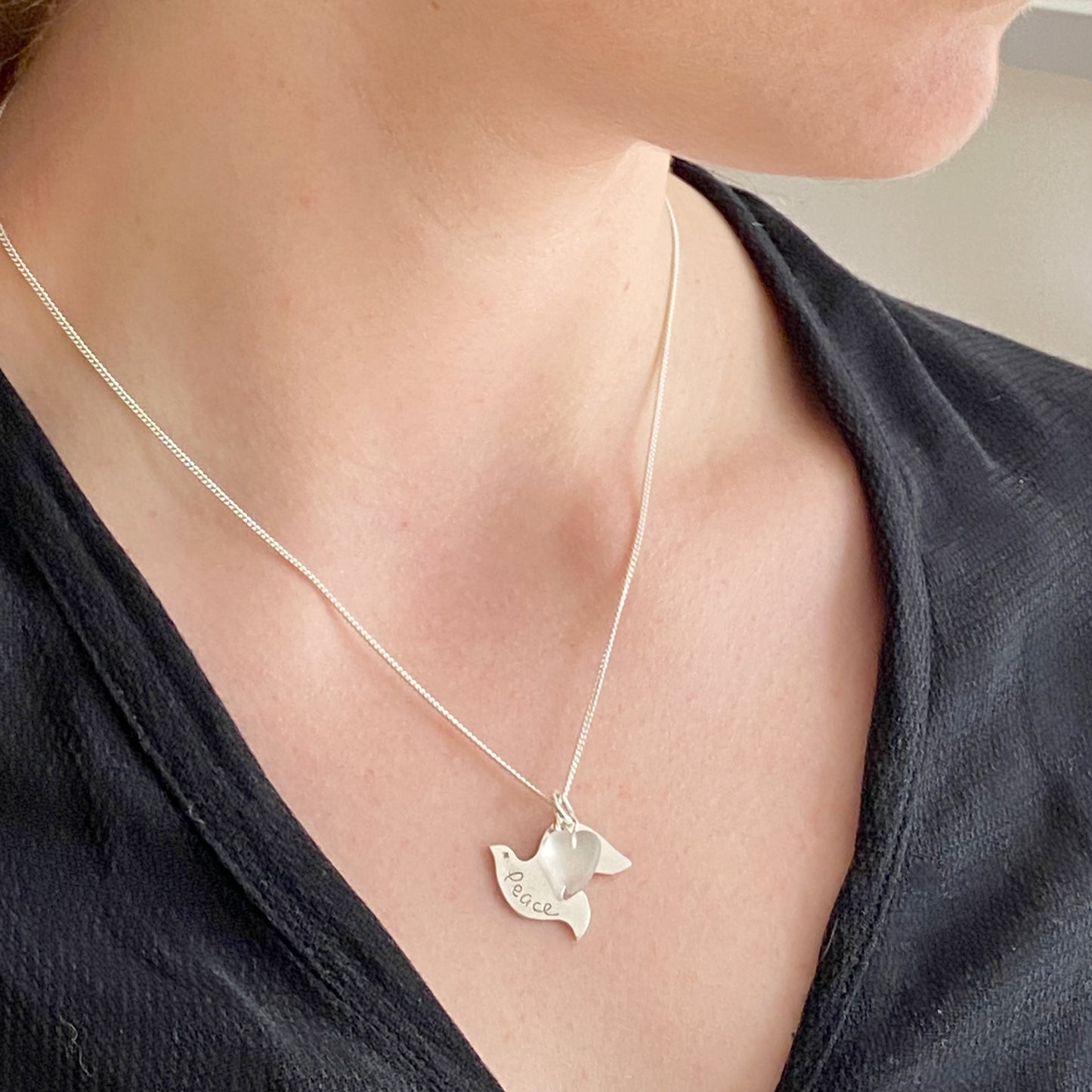 Peace Bird Gold Pendant