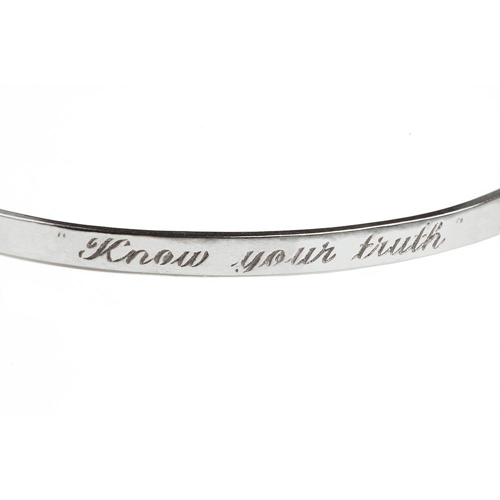 "Know your Truth" Friendship Bracelet in Silver