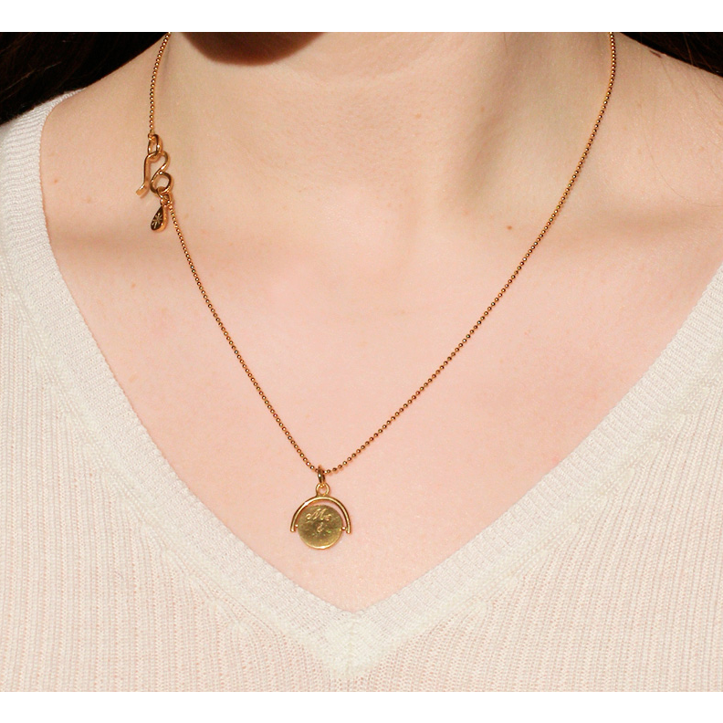 Me & You Spinning Pendant In Gold