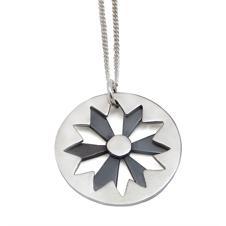 Sunburst Pendant in Silver