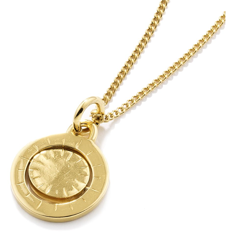 Double Spinning "Salute the Sun' Pendant in Gold