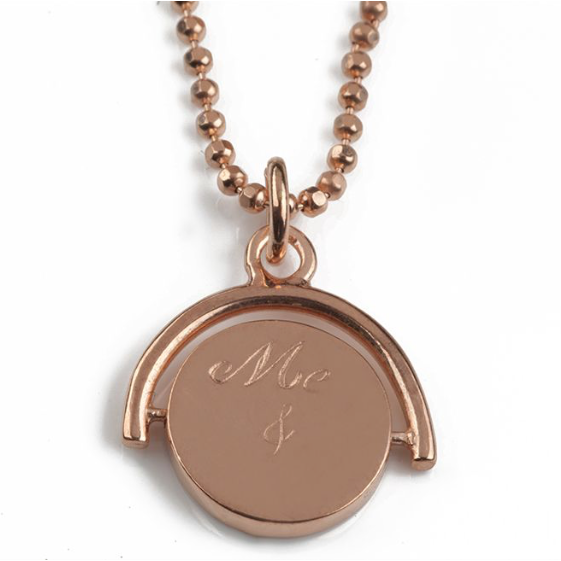 Me & You Spinning Pendant in Rose Gold