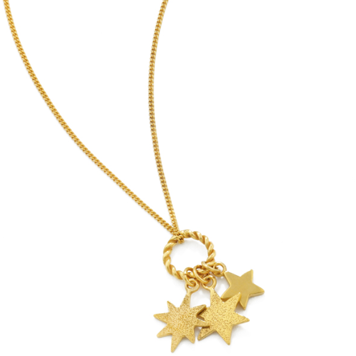 Triple Star Pendant in Gold