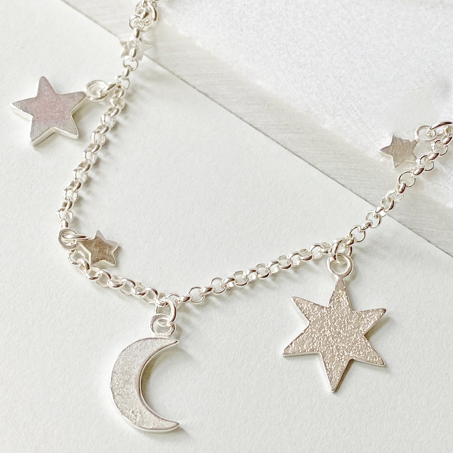 Star Celestial Charm Bracelet Silver