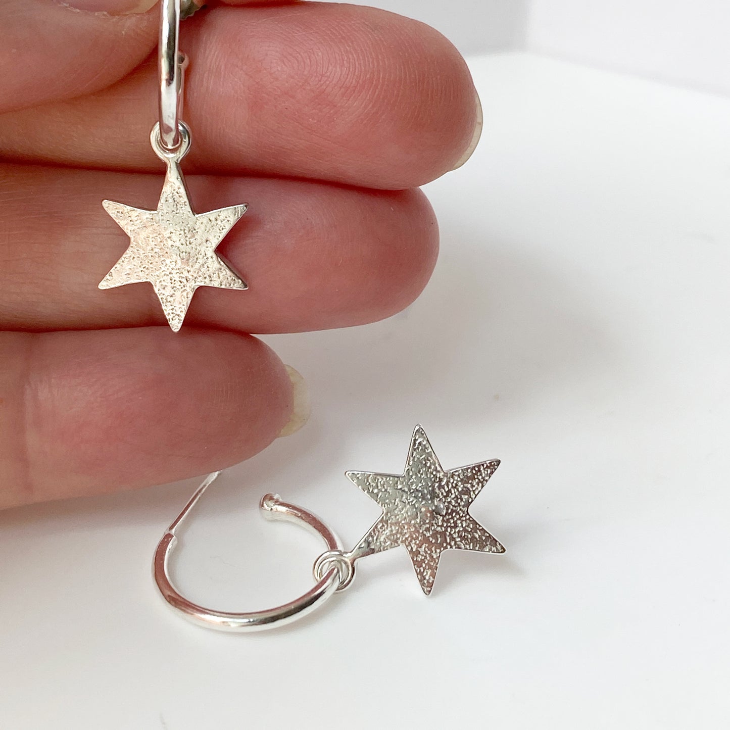 Star Silver Textured Hooping