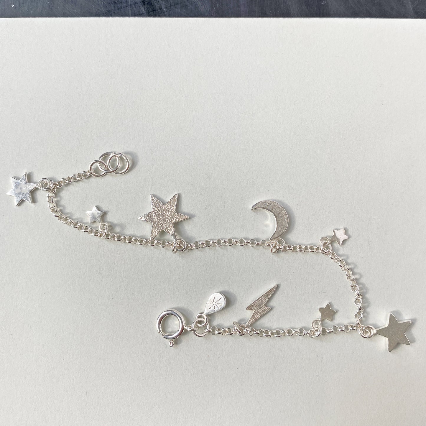 Star Celestial Charm Bracelet Silver