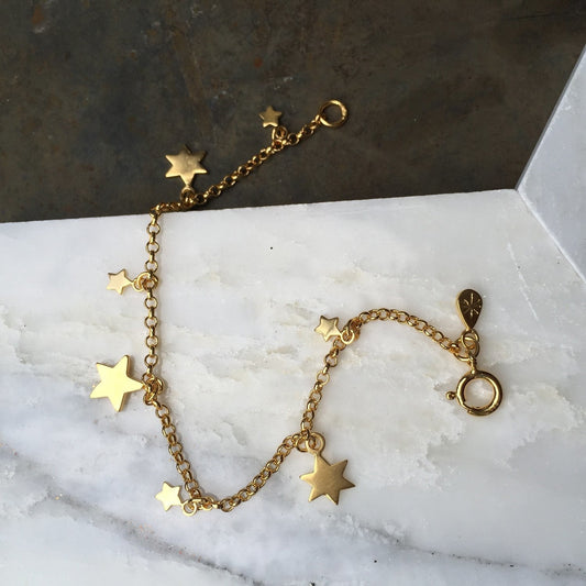 Star Charm Bracelet in Gold