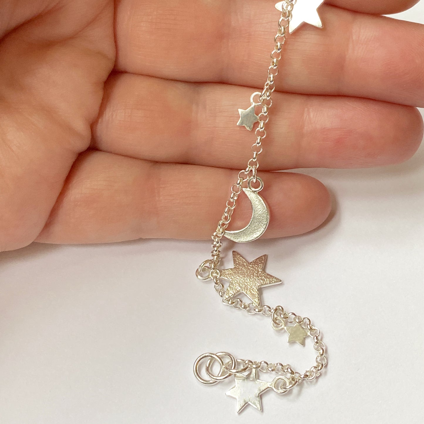 Star Celestial Charm Bracelet Silver