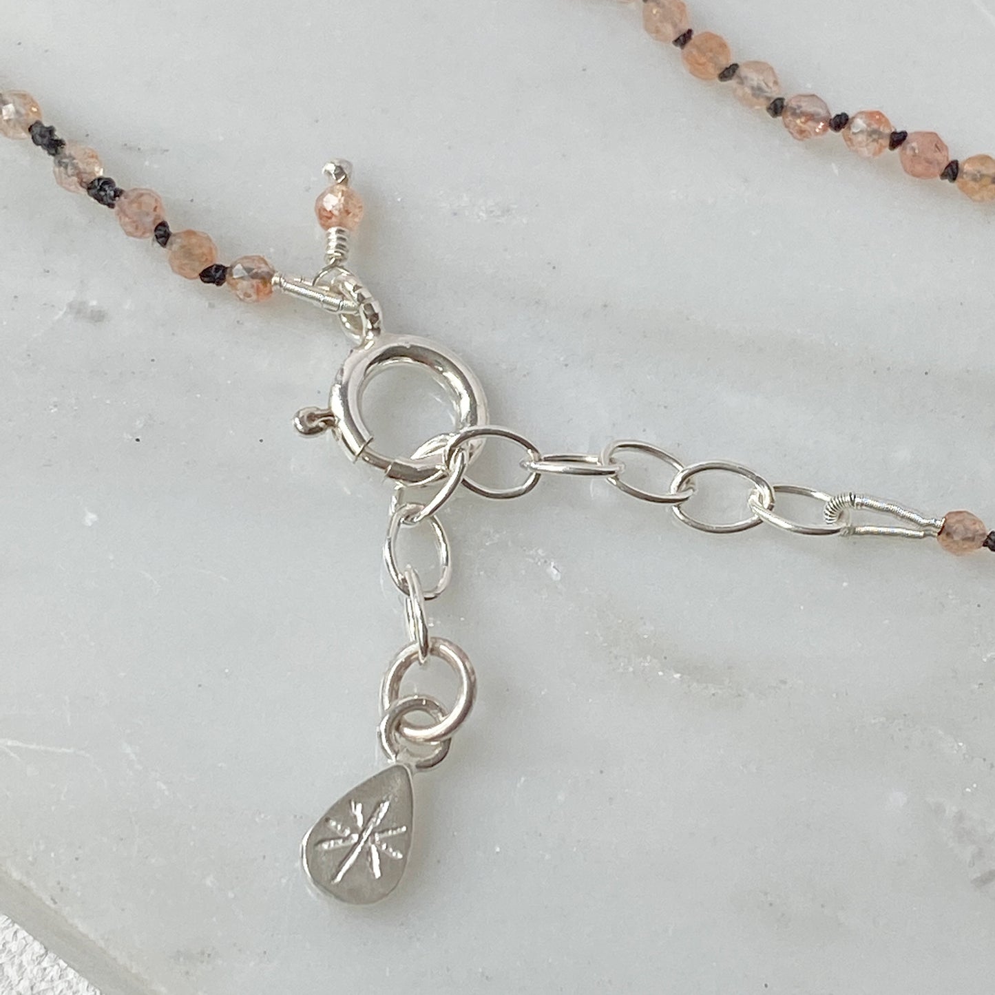 Sunstone Knotted Necklace