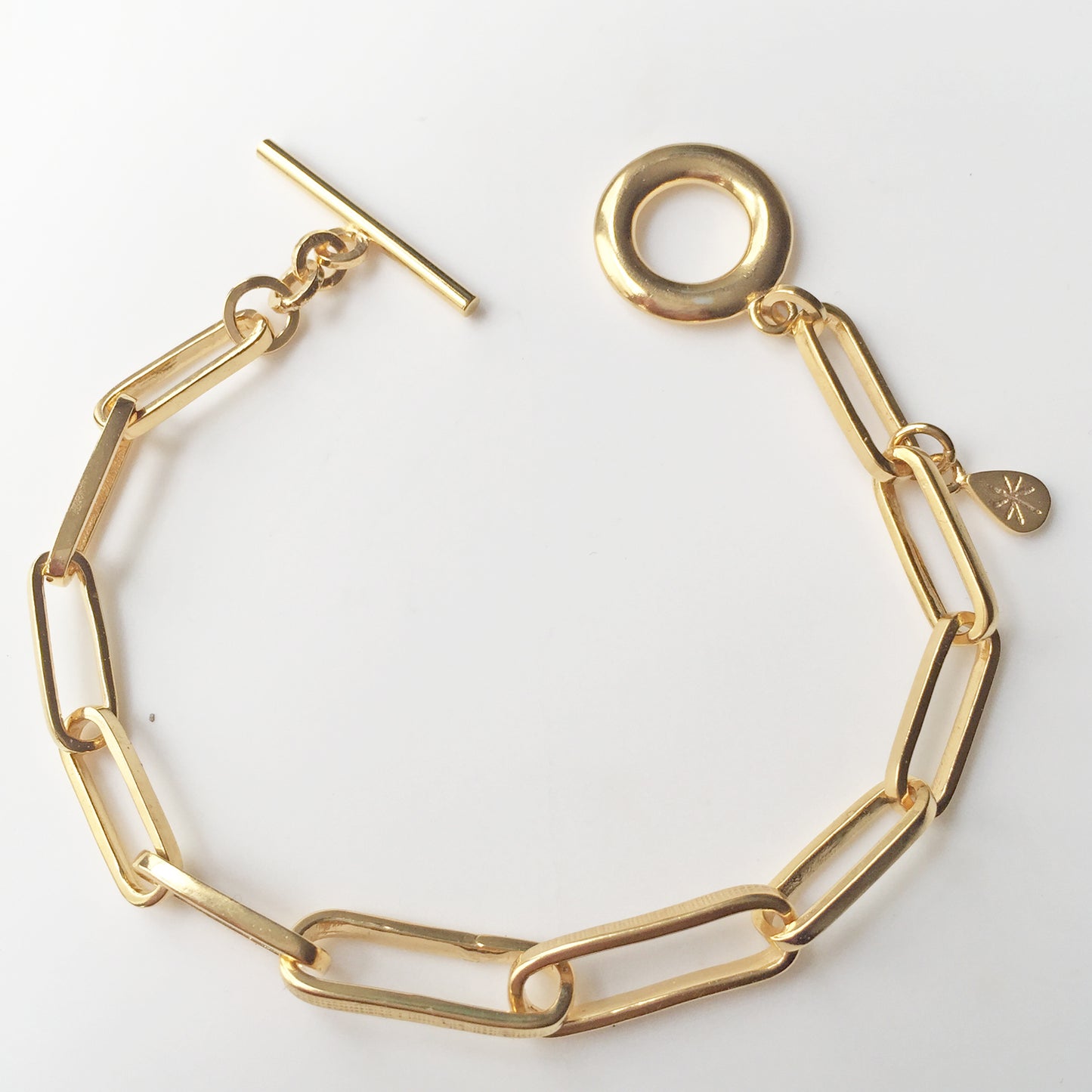 T Bar Chain Bracelet Gold