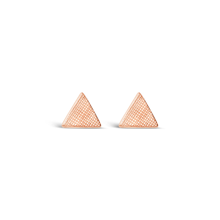 Triangle Stud Earring Rose Gold