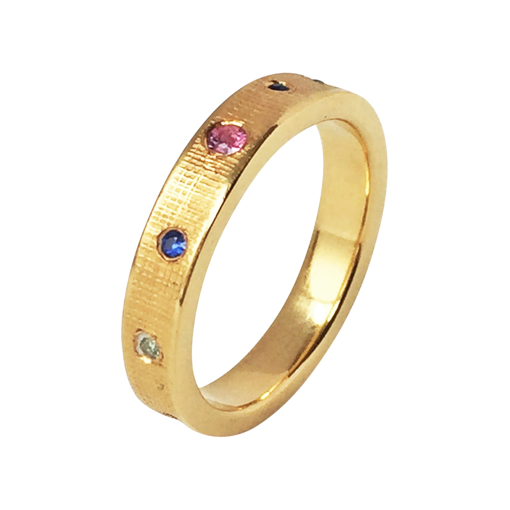Wedding Eternity Ring With Mixed Sapphires - Vicky Davies Jewels
