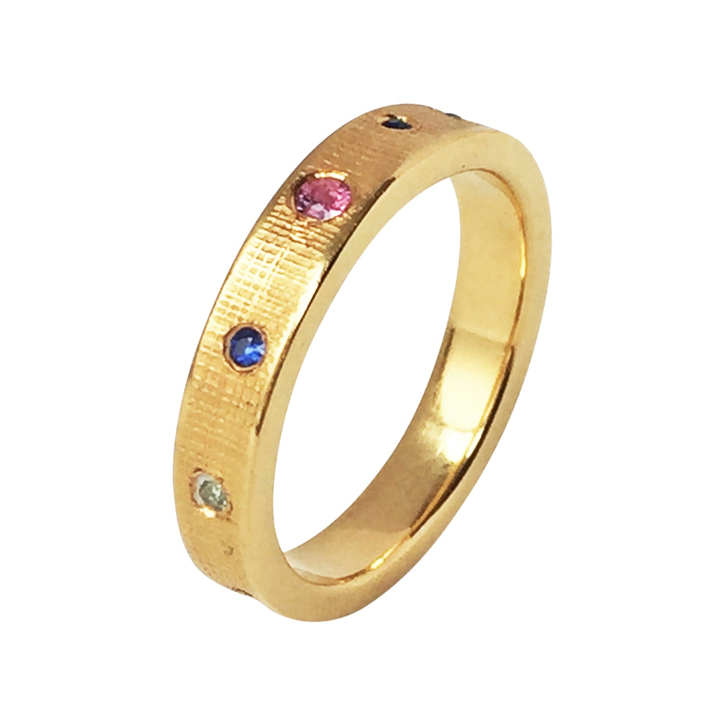 Wedding Eternity Ring With Mixed Sapphires