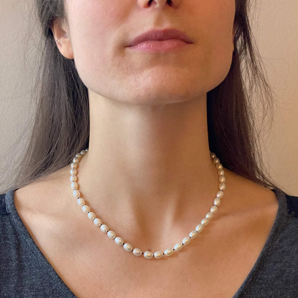 Pearl T-bar Necklace