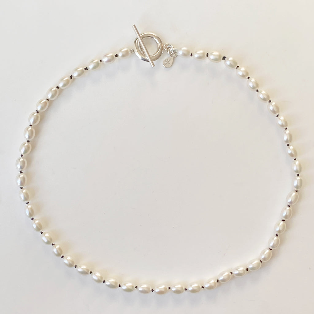 Pearl T-bar Necklace
