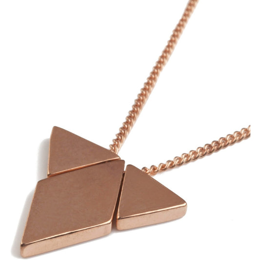 Diamond Triangle Pendant  in Rose Gold