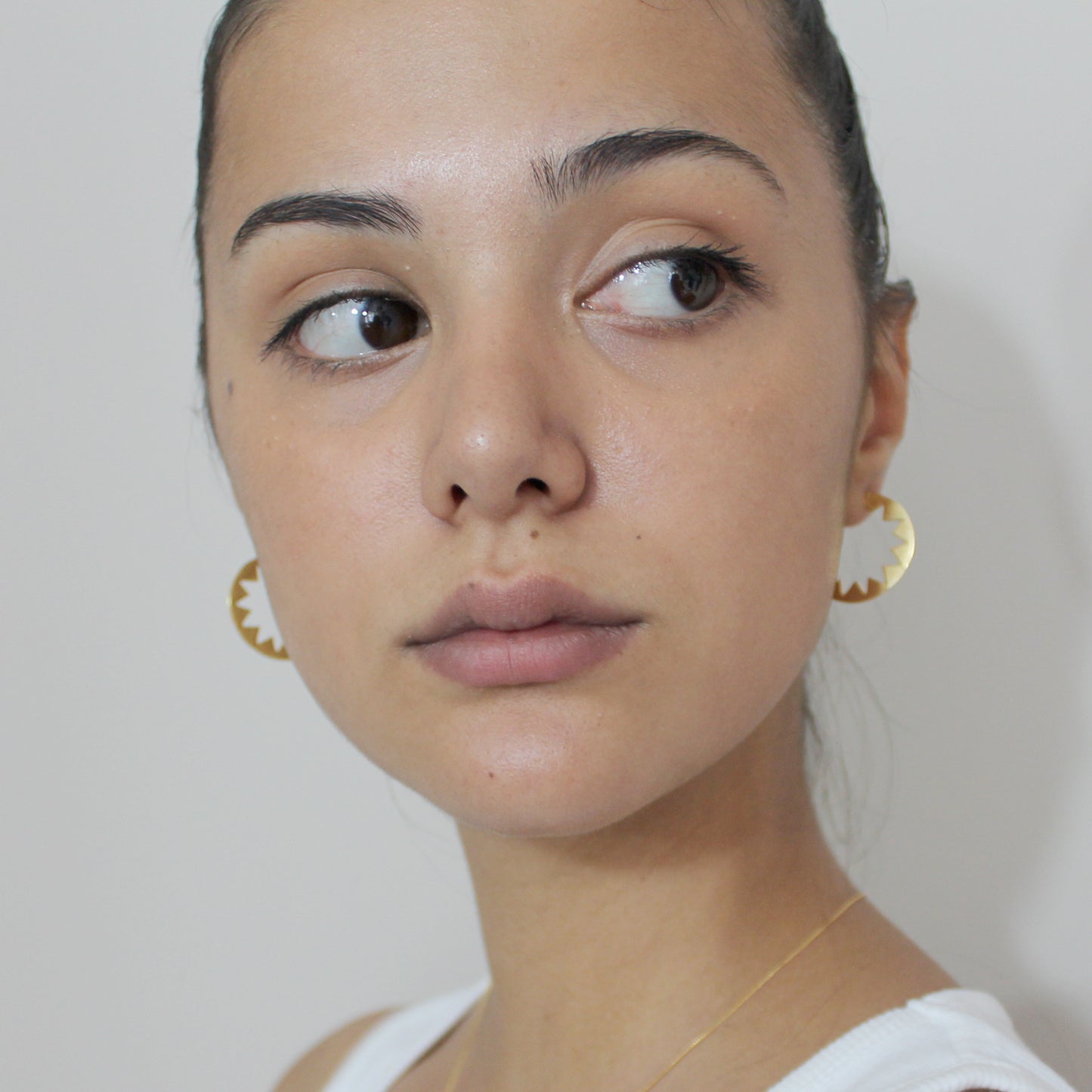 Sunburst Hoop Earrings Gold