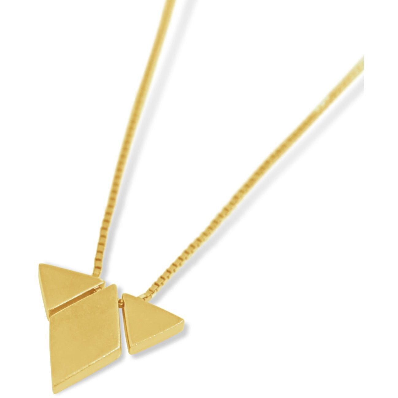 Diamond Triangle Pendant in Gold